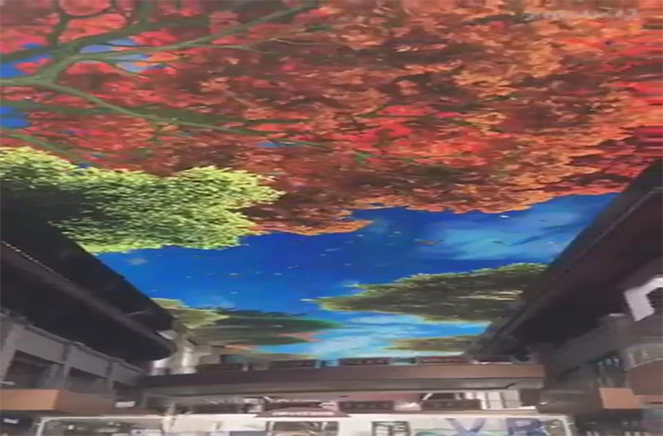 哈爾濱步行街天幕投影